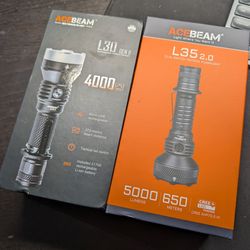 Acebeam Flashlights Bundle + extra batteries