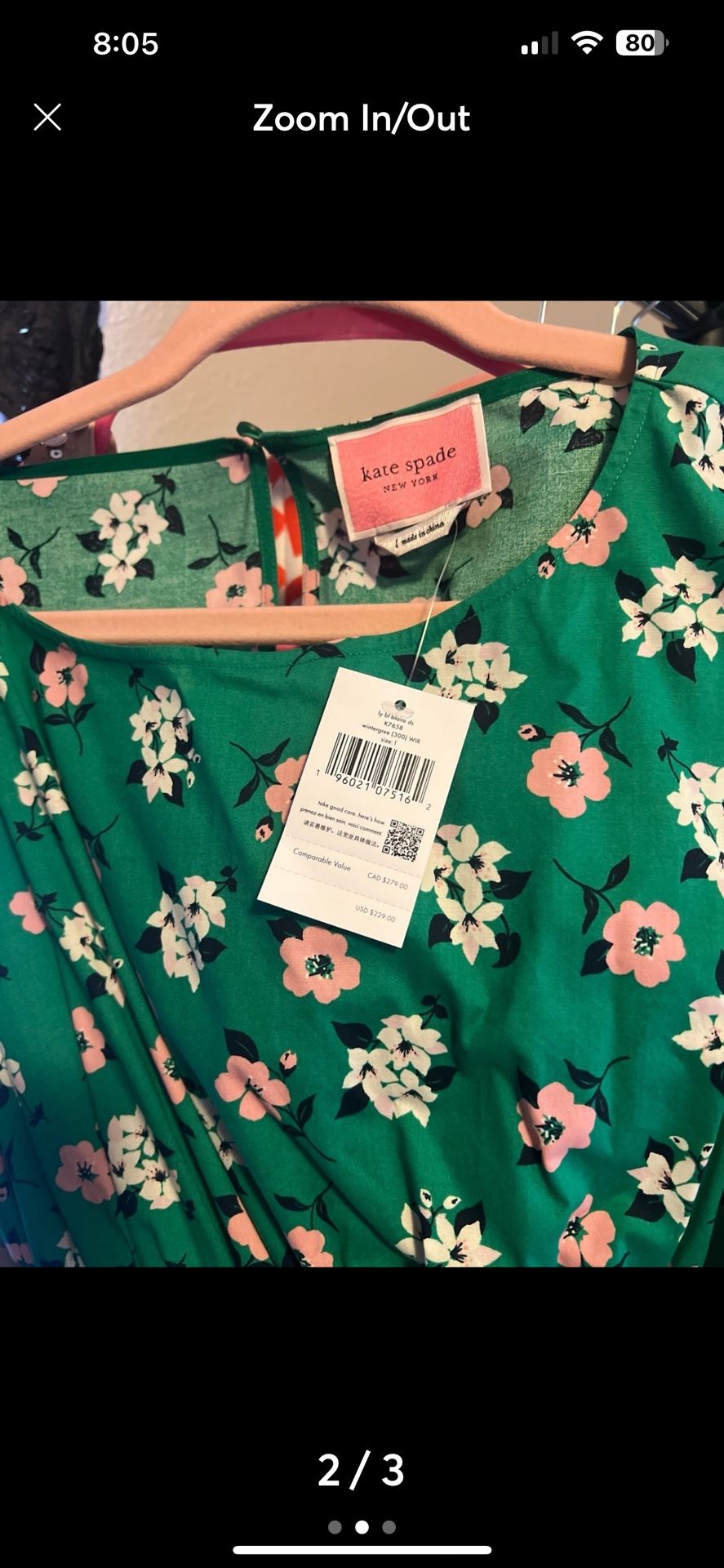 New Kate Spade Dress Size