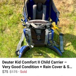 Deuter Kid Comfort II Child Carrier Backpack 
