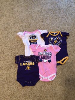 Lakers baby onesies