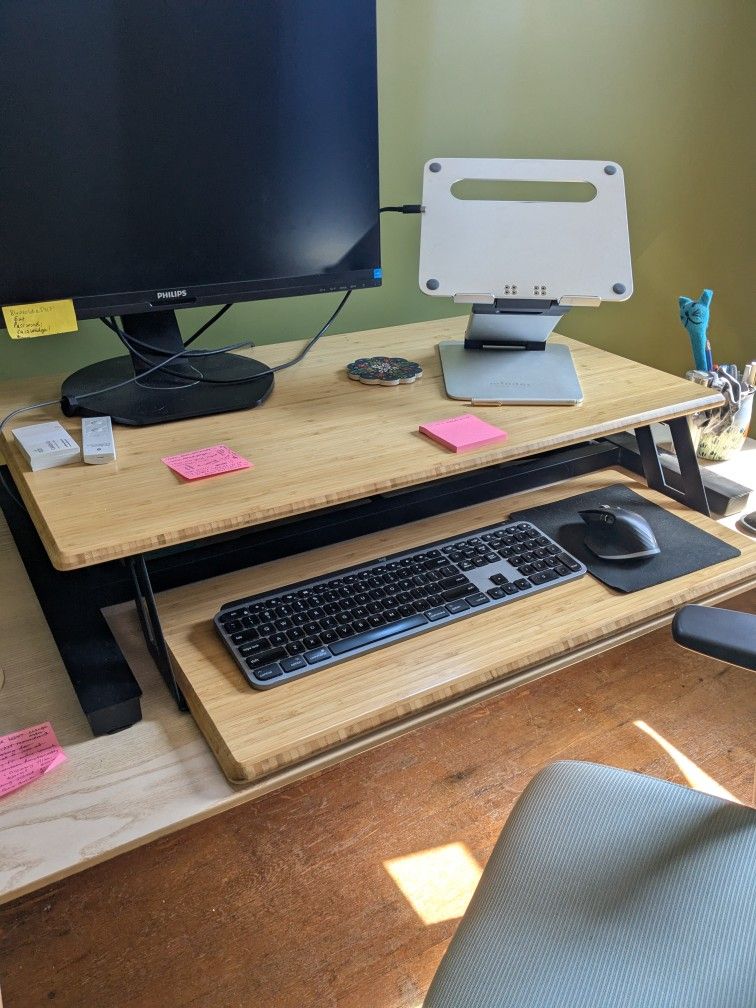 Fully Cooper Bamboo Standing Desk Converter