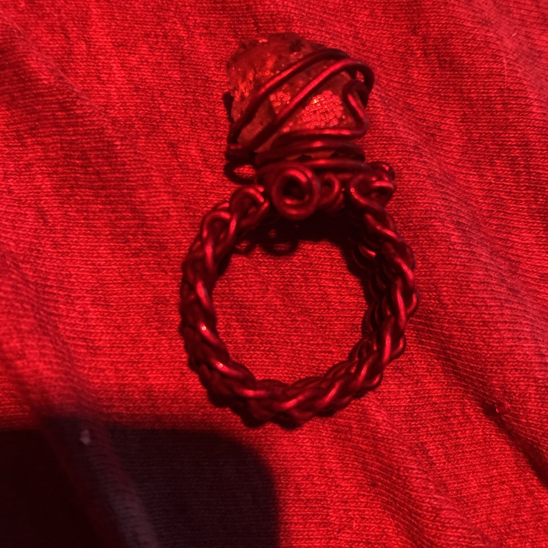 Wire Wrapped Ring With Gemstone