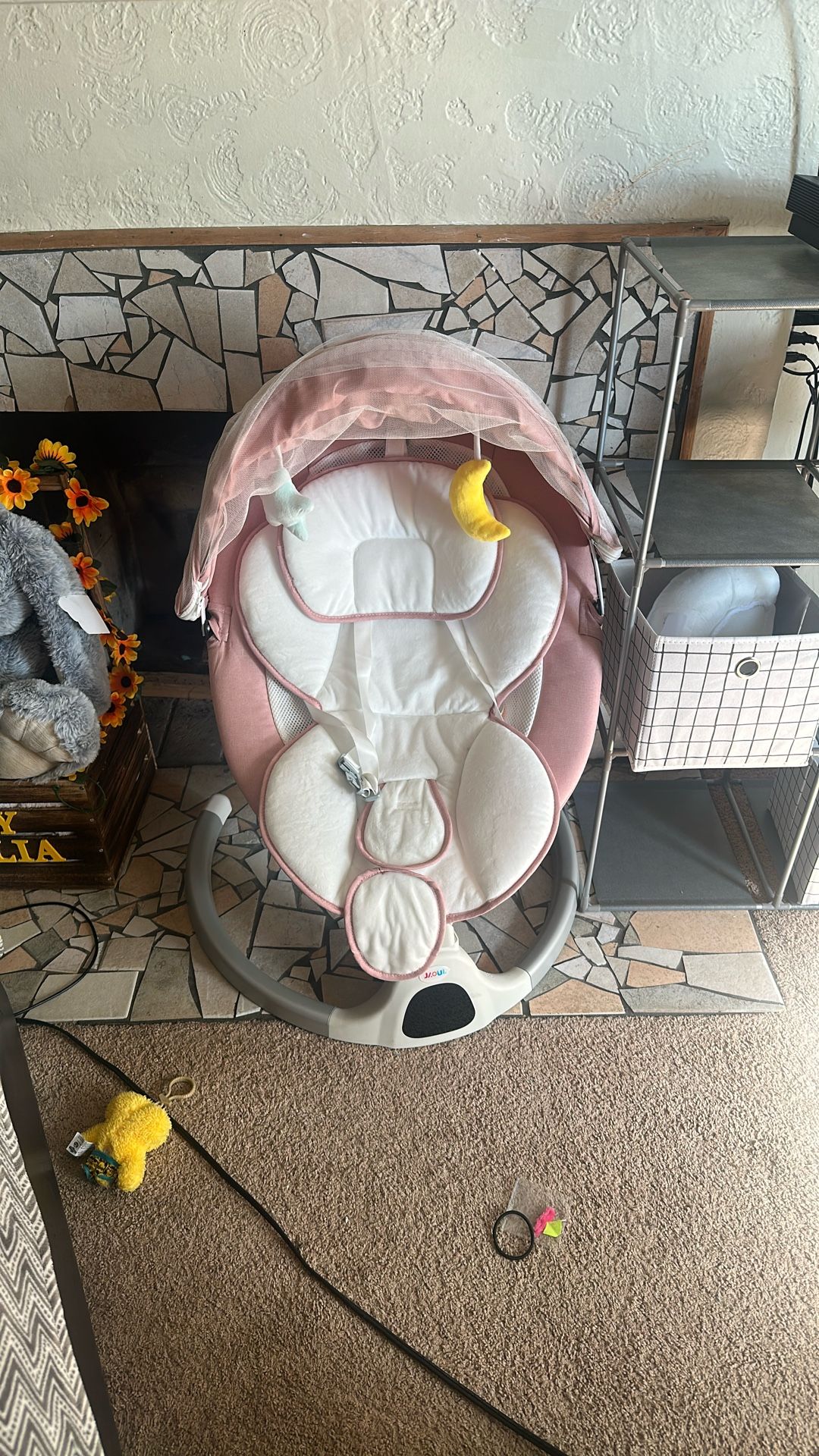 Jaoul Baby Swing for Infants - Electric Portable Newborn Bouncer With Bluetooth Touch