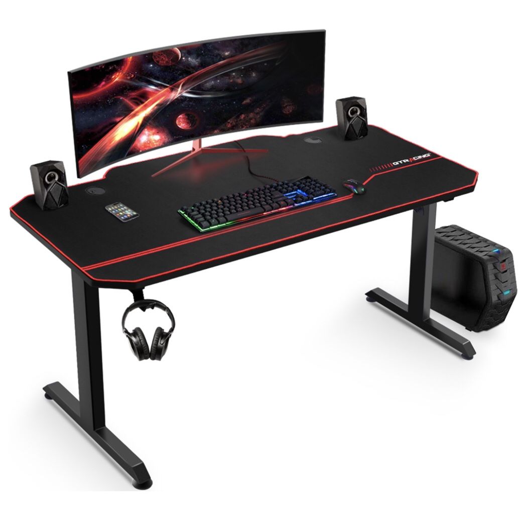 GTRACING Gaming Desk or Office Desk  55 in Ergonomic Computer Table