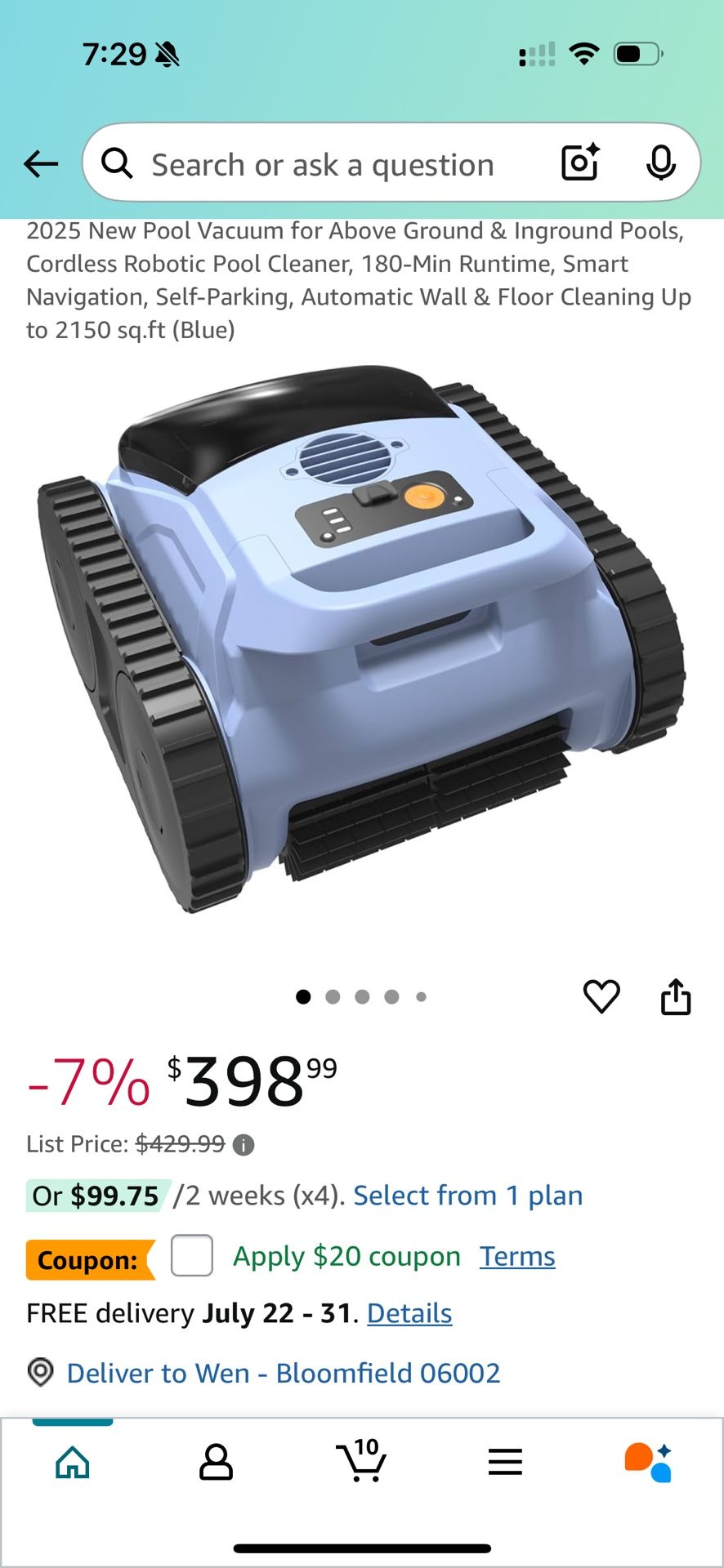 Cordless Robotic Pool Cleaner