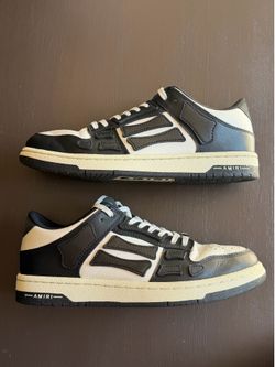 Amiri black & white skel low tops sneakers