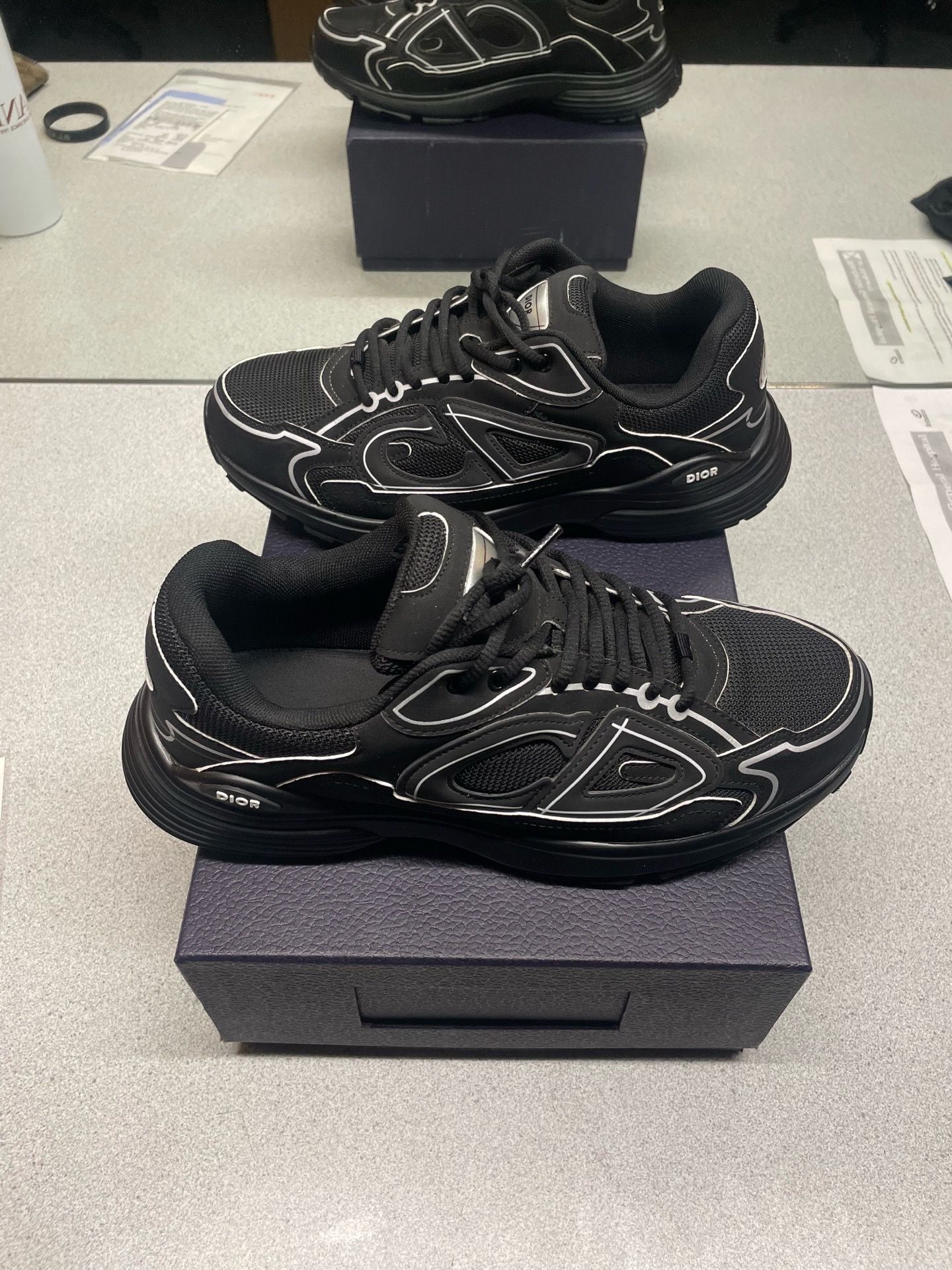 Dior B30 Black Track runners Size 10 – Like New