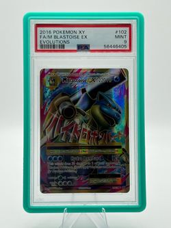 2016 M Blastoise EX 102/108 XY Evolutions Full Art Holo PSA 9 MINT Pokemon