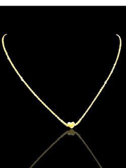 CADENA CORAZON ORO 14K