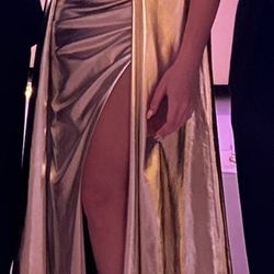 Modessa Couture Gold Metallic dress 