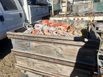 Pallet Full Of Nylon Ropes And Ties 