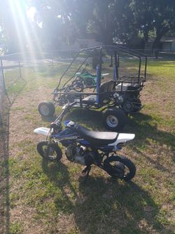 Go kart and dirt bikes