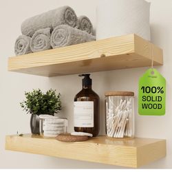 Solid Wood Floating Shelves 