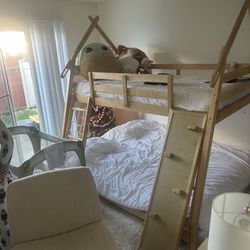 Bunk Bed- Fits Queen And Full/twin On Top