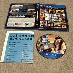 Grand Theft Auto V GTA 5 Premium Edition Sony PlayStation 4 PS4 w/ Map