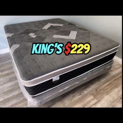 King Oasis Thermal Comfort Europillow Top 12inch Matres!!