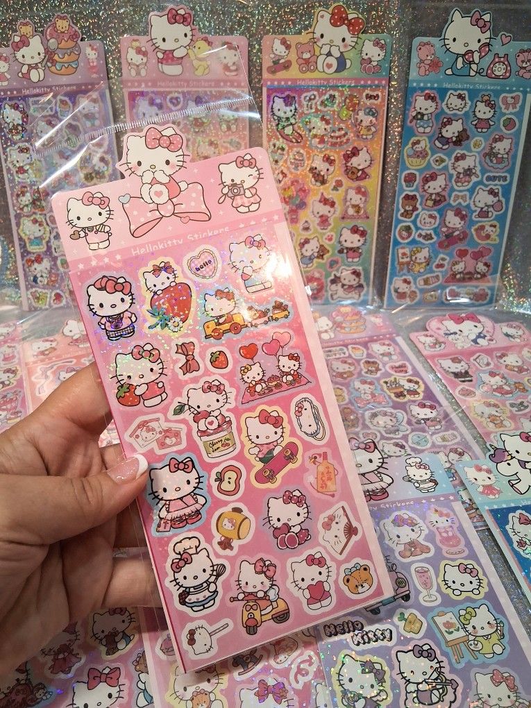 New Hello Kitty Glitter Sticker Sheets - $1.25 Each