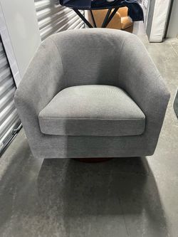 Two Better Homes and Gardens Grey Swivel Chairs (set of 2)