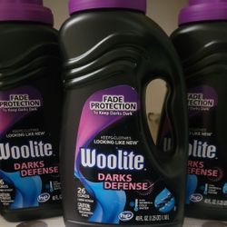 3 Woolite Darks 26 Loads/40oz BOTTLES FOR $15/$15 por Los 3