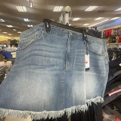 Plus Size Jeans Skirt 