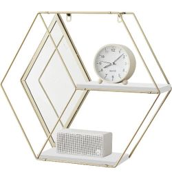 NIB - Floating Shelves
Hexagon Shelf Wall
Mounted Gold