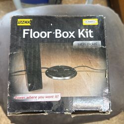 Electrical Floor Box Dual Outlet Satin Nickel New