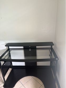 Black Glass Computer/Office Desk