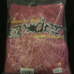 pink sp5der hoodie 
