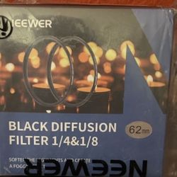 New Neewer Black Diffusion Filter 1/4 & 1/8 62 