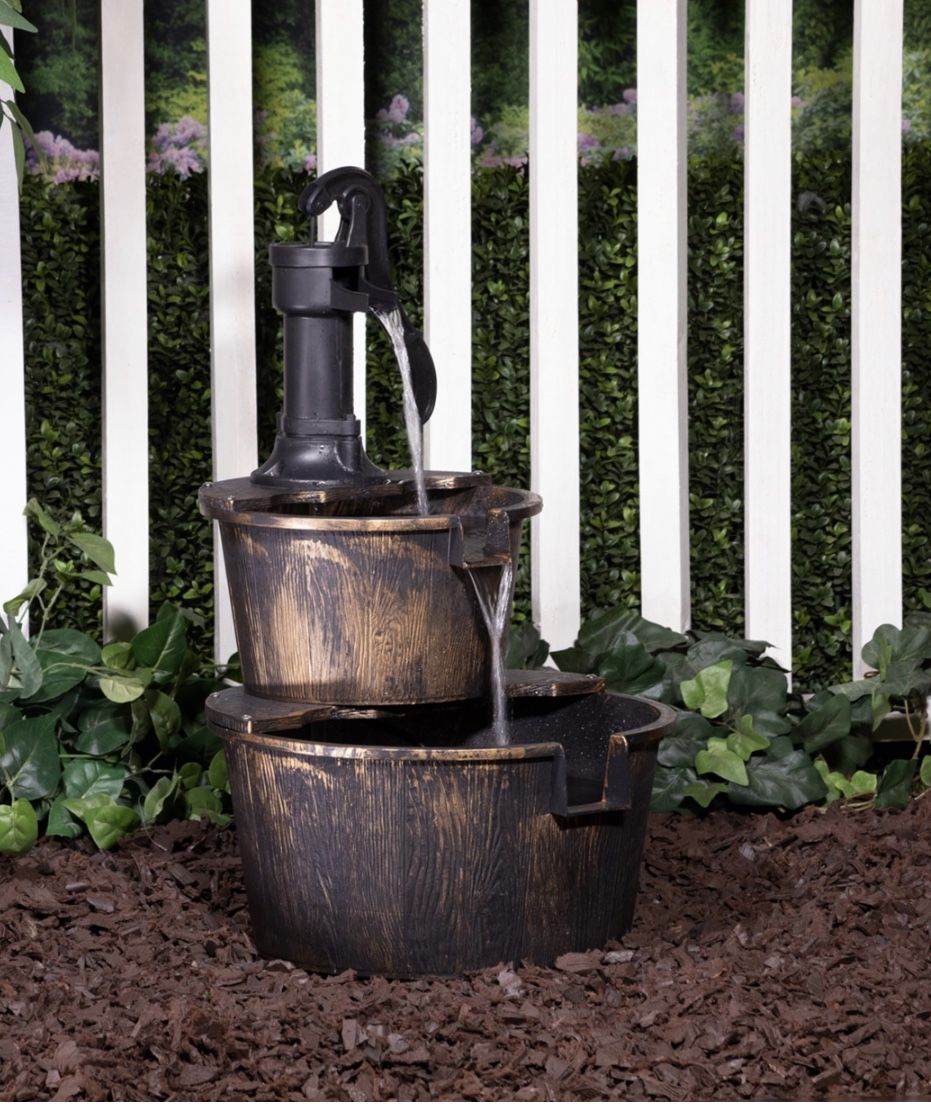 2-Tier Barrel and Pump Waterfall