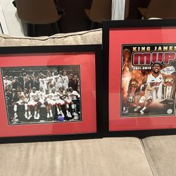 Set Of 2 Miami Heat 2011-12 Frames