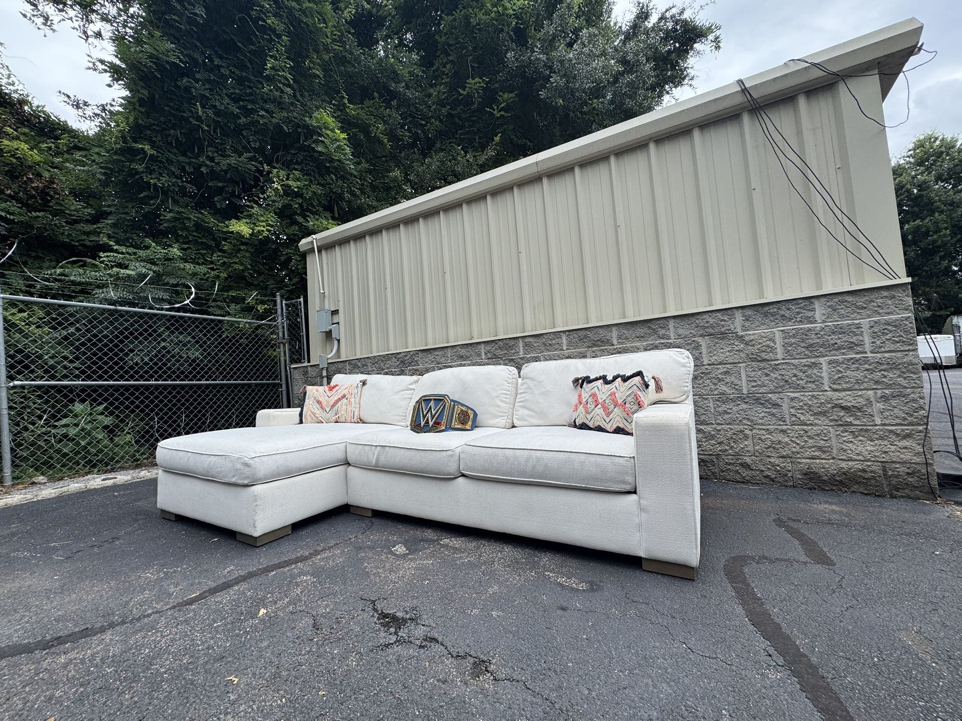 White Sectional ( Delivery Offered ! )