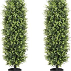 2 pack 4ft Boxwood Topiary Trees, Brand New 