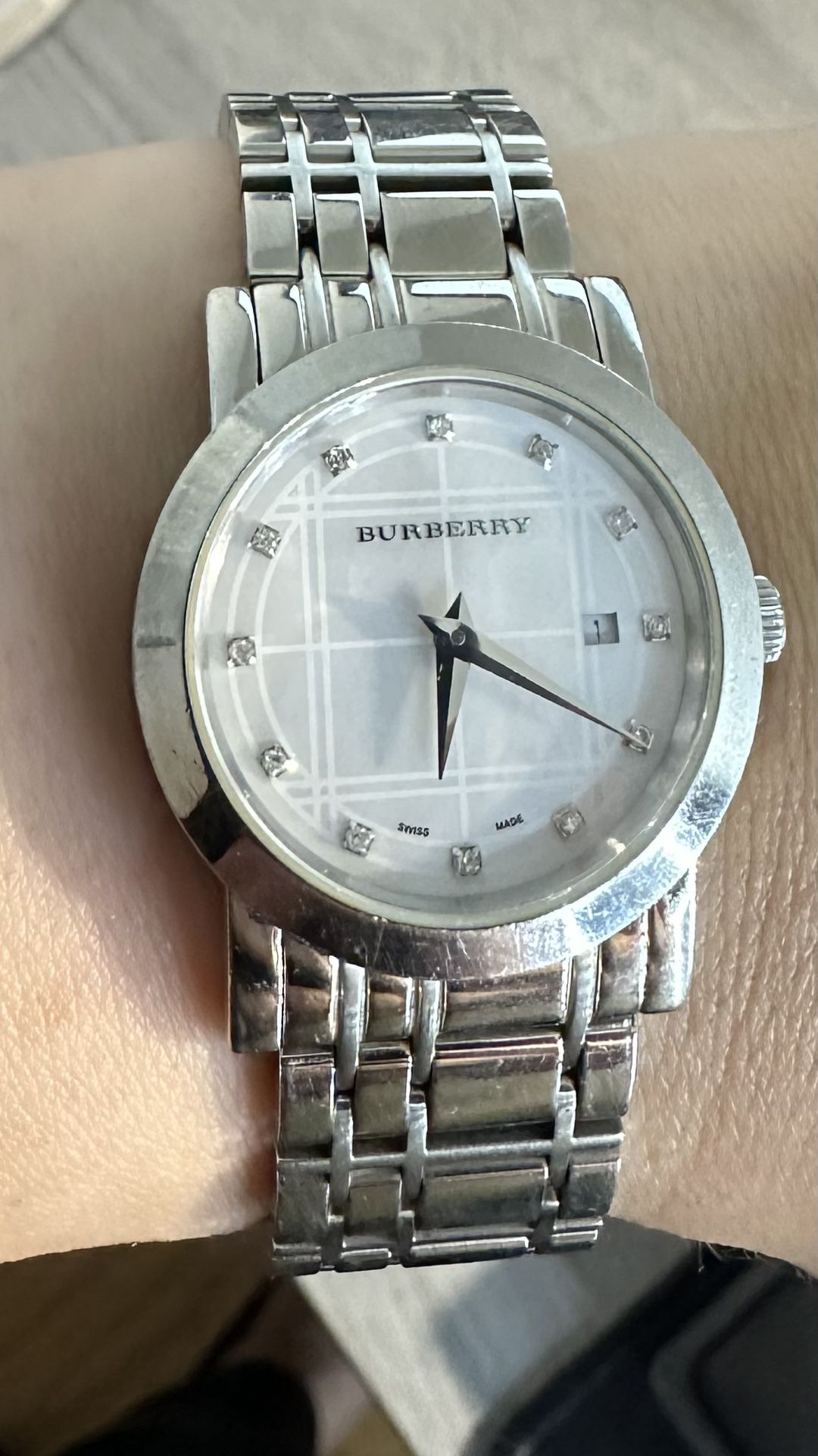 Burberry mother of pearl watch best sale