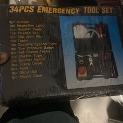Brand New 34 Piece Emergency Tool Set 
