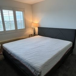king size bed frame and mattress 