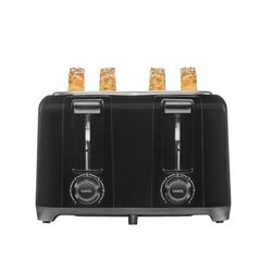 Open Box Half Side Working Proctor Silex 4 Slice Toaster with Extra Wide Slots  Proctor Silex 4 Slice Toaster with Extra Wide Slots, Cool-Touch Walls,