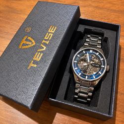 TEVISE Automatic Skeleton Watch for Men / Reloj Automático Esqueleto para Hombre ⌚ | Brand New / Nuevo | Original Box / Caja Original | Red Dot 🔴 |