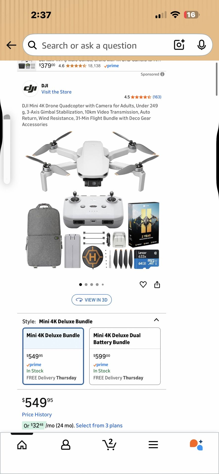 Dji Mini 4K Fly More Combo Drone
