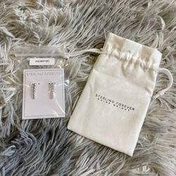 Sterling Forever Shine Bright Dangle Earrings Silver New