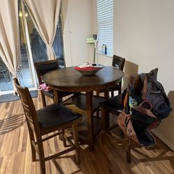 Dining Table And Bar Stools 