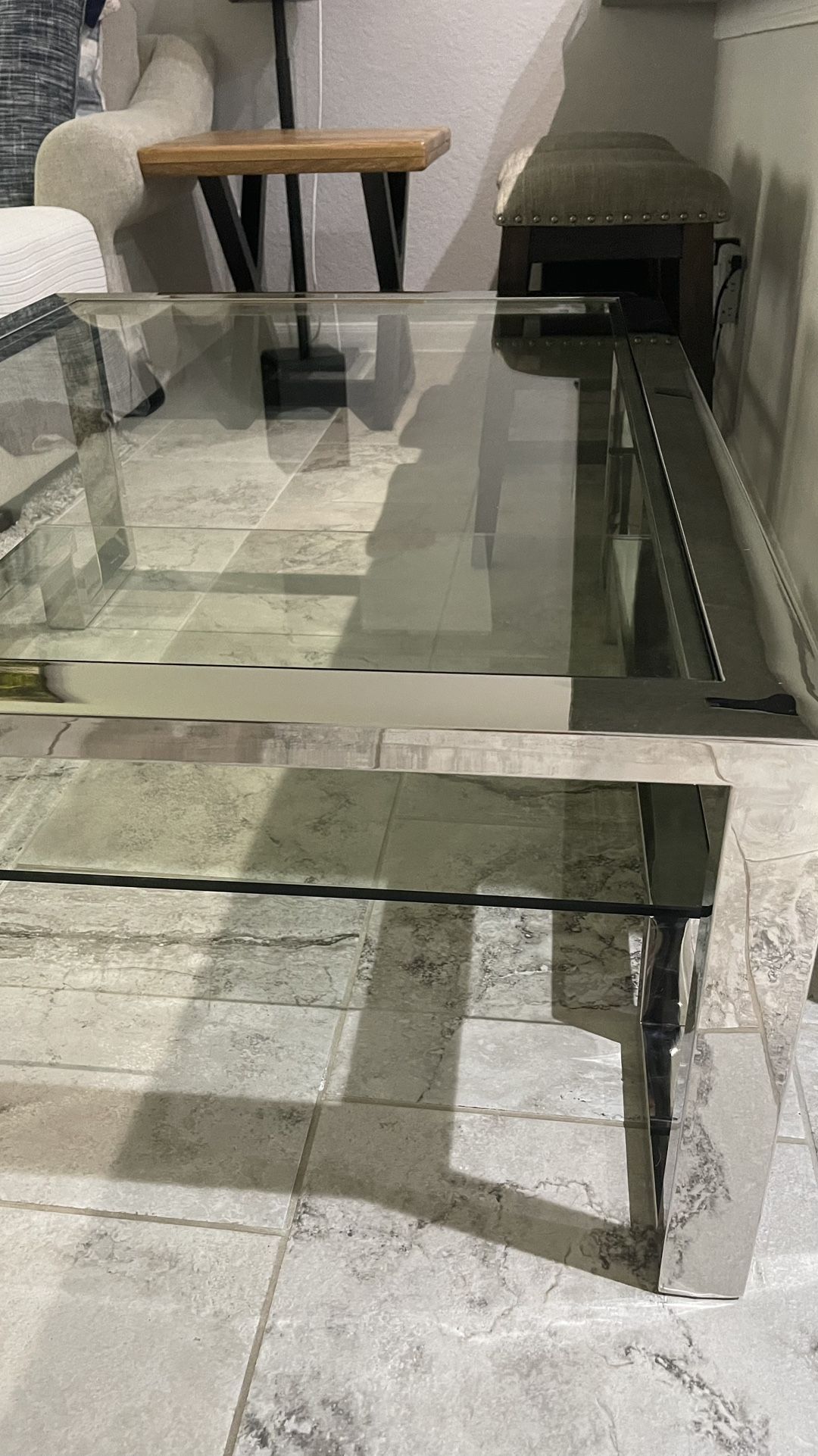 $120!! Z Gallerie Modern Glass Table