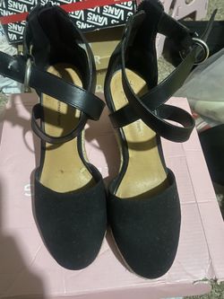 Women’s Black Espradille Wedges Size 7 1/2