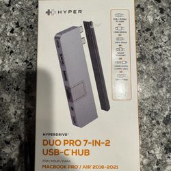 HyperDrive USB C Hub, Duo 7-in-2 USB-C 