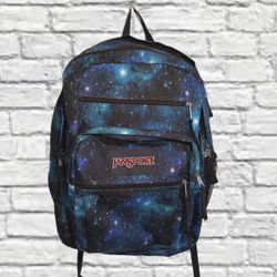 Jansport Big Student Backpack Cosmic Night Sky Oversized Blue