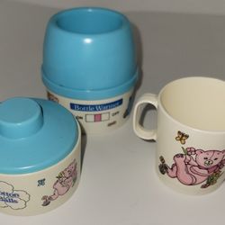 1990's Vintage 4 Pc Chilton Globe Pretend Play Doll Set