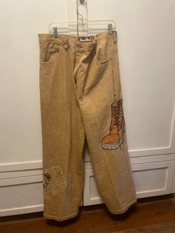 Rawblue timberland yellow baggy denim 42w x 32
