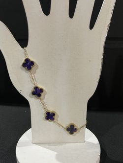 VC Clover Bracelet Black And Gold 