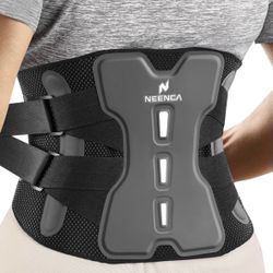 NEENCA Back Brace for Lower Back Pain Relief with 2 metal lumbar Stays