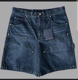 LV Blue  Denim Shorts $120 XL